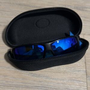 Costa Double Haul Black frame and polarized Blue lensed Sunglasses